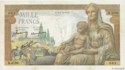 1000 Francs DÉESSE DÉMÉTER FRANCIA  1943 F.40.21 BB