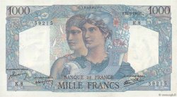 1000 Francs MINERVE ET HERCULE FRANCE  1945 F.41.01 VF