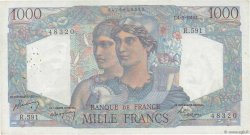 1000 Francs MINERVE ET HERCULE FRANKREICH  1949 F.41.28 S