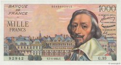 1000 Francs RICHELIEU FRANKREICH  1954 F.42.04 VZ