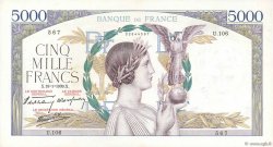 5000 Francs VICTOIRE Impression à plat FRANCE  1939 F.46.02 XF