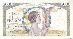 5000 Francs VICTOIRE Impression à plat FRANKREICH  1941 F.46.22 fST