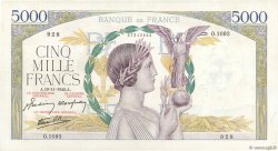 5000 Francs VICTOIRE Impression à plat FRANCIA  1942 F.46.44 EBC