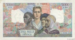 5000 Francs EMPIRE FRANÇAIS FRANCE  1945 F.47.15 VF