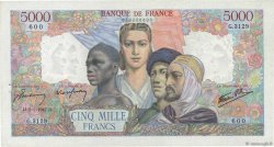 5000 Francs EMPIRE FRANÇAIS FRANKREICH  1947 F.47.58 fVZ