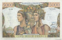 5000 Francs TERRE ET MER FRANCE  1949 F.48.01 VF+