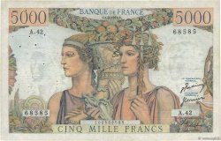 5000 Francs TERRE ET MER FRANCIA  1951 F.48.03 BC