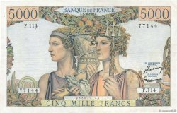 5000 Francs TERRE ET MER FRANCIA  1952 F.48.07 MBC