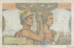 5000 Francs TERRE ET MER FRANCIA  1953 F.48.08 BC+