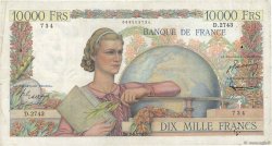 10000 Francs GÉNIE FRANÇAIS FRANCIA  1952 F.50.58 MB