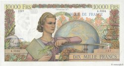 10000 Francs GÉNIE FRANÇAIS FRANKREICH  1953 F.50.67 fVZ