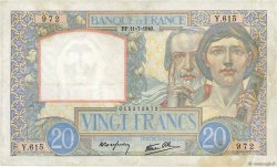 20 Francs TRAVAIL ET SCIENCE FRANCIA  1940 F.12.04 MBC