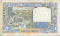 20 Francs TRAVAIL ET SCIENCE FRANCE  1940 F.12.04 VF