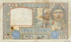 20 Francs TRAVAIL ET SCIENCE FRANKREICH  1940 F.12.04
