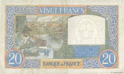 20 Francs TRAVAIL ET SCIENCE FRANCE  1940 F.12.06 VF