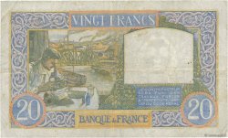 20 Francs TRAVAIL ET SCIENCE FRANCE  1941 F.12.14 TB+