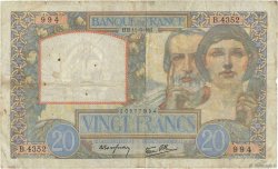 20 Francs TRAVAIL ET SCIENCE FRANKREICH  1941 F.12.15 fS