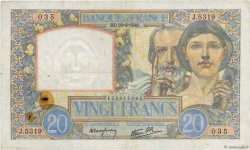 20 Francs TRAVAIL ET SCIENCE FRANKREICH  1941 F.12.17 fSS