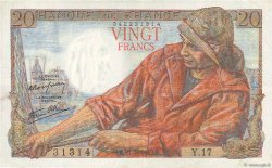 20 Francs PÊCHEUR FRANCE  1942 F.13.02 VF+