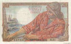 20 Francs PÊCHEUR FRANKREICH  1942 F.13.03 SS
