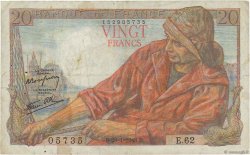 20 Francs PÊCHEUR FRANCE  1943 F.13.05 TB+