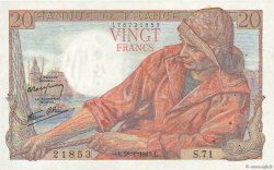 20 Francs PÊCHEUR FRANCE  1943 F.13.05 pr.SUP
