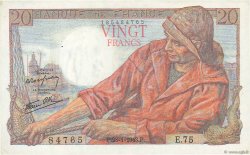 20 Francs PÊCHEUR FRANCE  1943 F.13.05 XF+