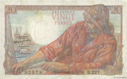 20 Francs PÊCHEUR FRANKREICH  1949 F.13.15 fVZ