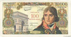 100 NF sur 10000 Francs BONAPARTE FRANCE  1958 F.55.01 TTB