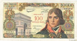 100 NF sur 10000 Francs BONAPARTE FRANCIA  1958 F.55.01 BC+