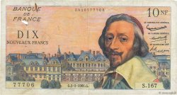 10 Nouveaux Francs RICHELIEU FRANCIA  1961 F.57.14 BC+