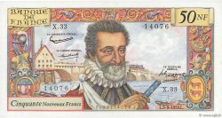 50 Nouveaux Francs HENRI IV FRANKREICH  1959 F.58.03 fVZ