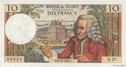 10 Francs VOLTAIRE FRANKREICH  1963 F.62.04 VZ