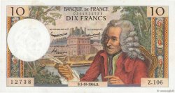 10 Francs VOLTAIRE FRANCIA  1964 F.62.11 EBC