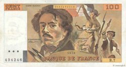 100 Francs DELACROIX modifié FRANKREICH  1978 F.69.01d fVZ
