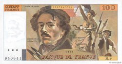 100 Francs DELACROIX modifié FRANCE  1978 F.69.01g UNC-