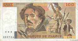 100 Francs DELACROIX modifié FRANCE  1980 F.69.04b F