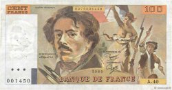 100 Francs DELACROIX modifié FRANCE  1980 F.69.04b TTB