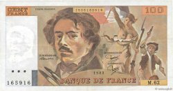 100 Francs DELACROIX modifié FRANKREICH  1982 F.69.06 fVZ