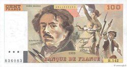 100 Francs DELACROIX modifié FRANKREICH  1989 F.69.13b