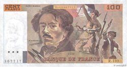 100 Francs DELACROIX imprimé en continu FRANKREICH  1990 F.69bis.01a ST