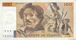 100 Francs DELACROIX imprimé en continu FRANCIA  1990 F.69bis.02d