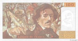 100 Francs DELACROIX imprimé en continu FRANCE  1991 F.69bis.03b1 SUP