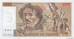 100 Francs DELACROIX imprimé en continu FRANCE  1993 F.69bis.08 AU