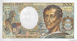 200 Francs MONTESQUIEU FRANCIA  1985 F.70.05 FDC