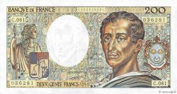 200 Francs MONTESQUIEU FRANCIA  1988 F.70.08 FDC