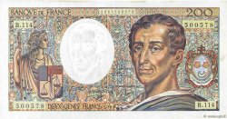 200 Francs MONTESQUIEU FRANKREICH  1990 F.70.10c VZ