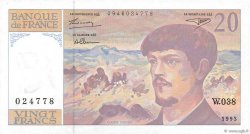 20 Francs DEBUSSY à fil de sécurité FRANCE  1993 F.66bis.04 NEUF