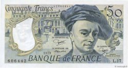 50 Francs QUENTIN DE LA TOUR FRANCE  1979 F.67.05 AU+