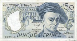 50 Francs QUENTIN DE LA TOUR FRANCE  1991 F.67.17 TTB